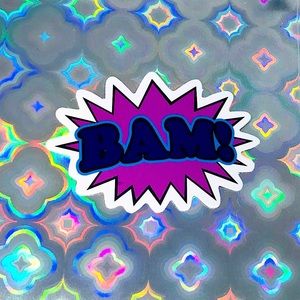 BAM Action Bubble Comic Book Vibes Contrast Sticker